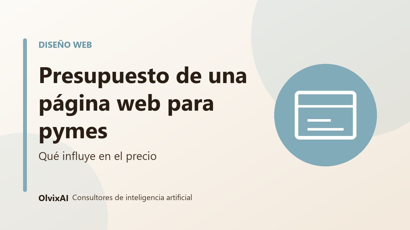 Presupuesto de una página web para pymes: qué influye en el precio